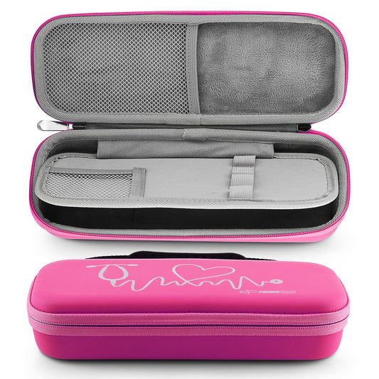 Primacare KB-9297-PK Pink Stethoscope Case Compatible with 3M Littmann Classic III, Lightweight II S.E, Supplies NOT Included, Multiple Compartments for Medical Supplies, Portable and Lightweight