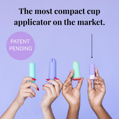 Pixie Menstrual Cup Applicator - Inserts Like A Tampon - Every Woman Can Now Use Period Cups - Perfect for Long Nails - Self Sanitizer TPE Properties - Travel Case (Cup Applicator)