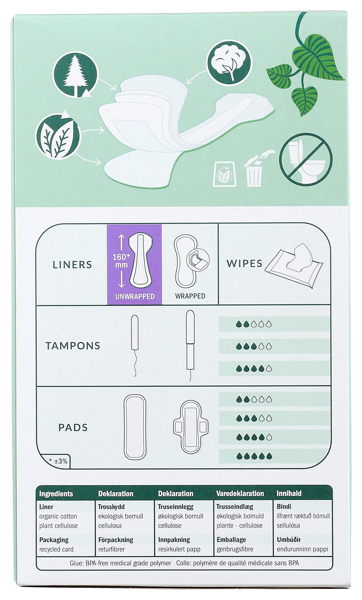 Natracare Natural Panty Liners, Tanga, 30 Count (Pack of 1)