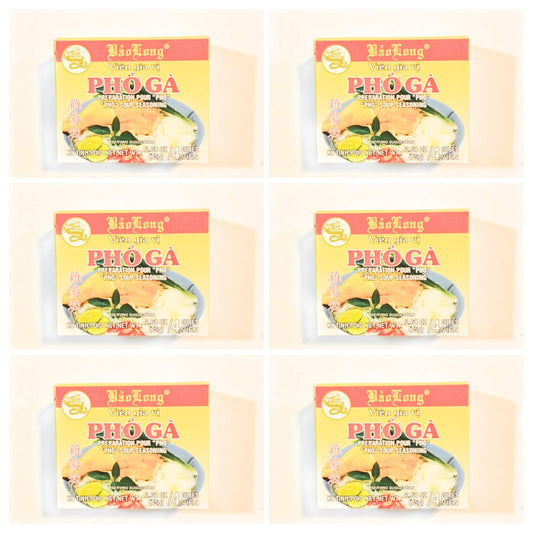 Bao Long Mini Pho Soup Seasoning (Chicken Flavor)2.64 Oz-6 Pack雞湯粒