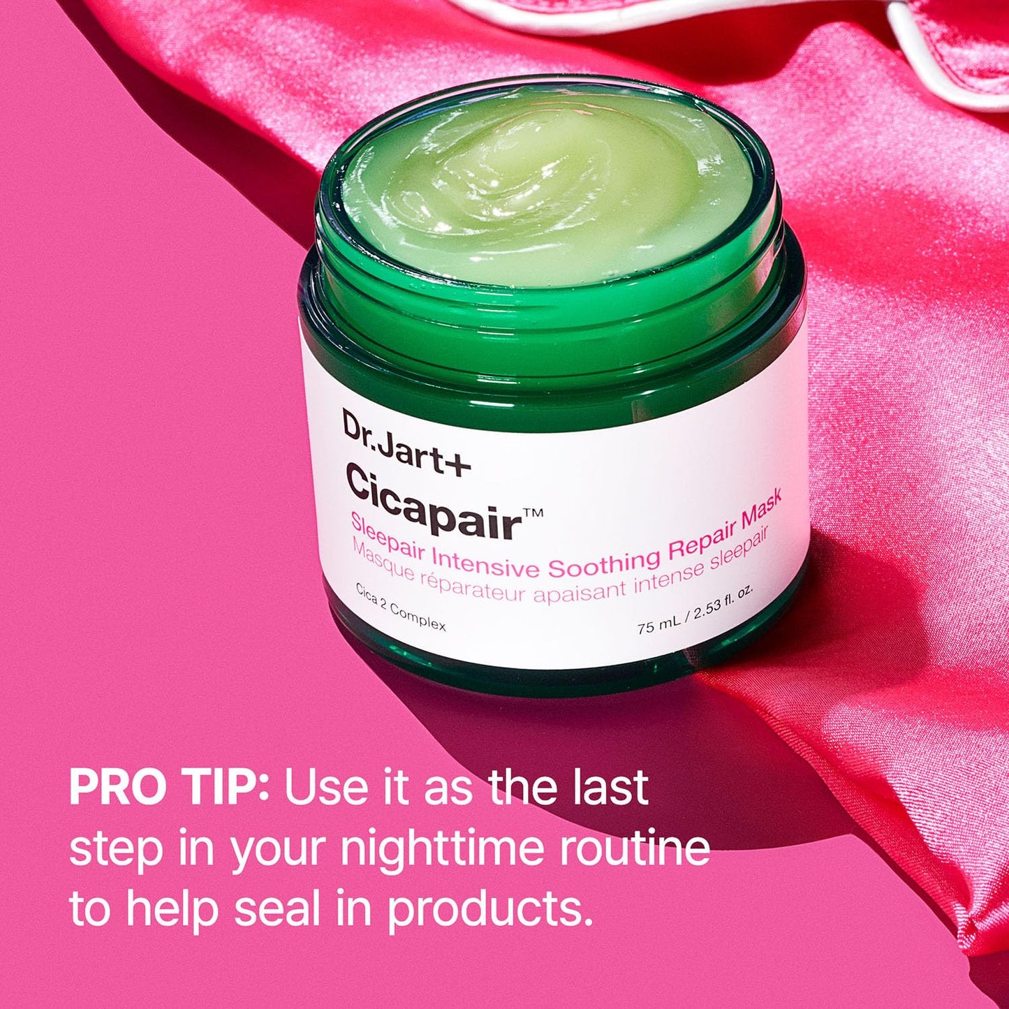 Dr.Jart+ Cicapair Sleepair Intensive Repair Night Korean Face Mask with Centella Asiatica | Overnight Face Mask For Glass Skin and Skin Barrier Repair | Korean Skin Care, 2.53 Fl Oz
