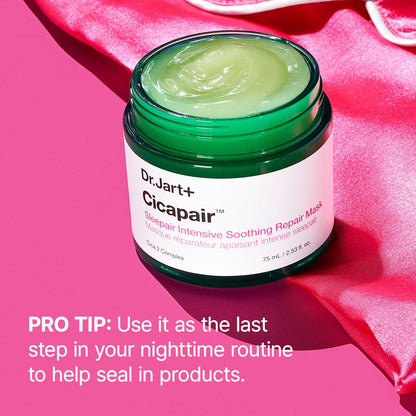 Dr.Jart+ Cicapair Sleepair Intensive Repair Night Korean Face Mask with Centella Asiatica | Overnight Face Mask For Glass Skin and Skin Barrier Repair | Korean Skin Care, 2.53 Fl Oz