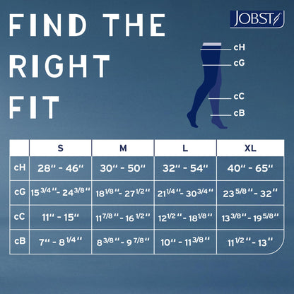 JOBST Relief 20-30 mmHg Compression Stockings, Waist High Pantyhose, Closed Toe, X-Large, Beige