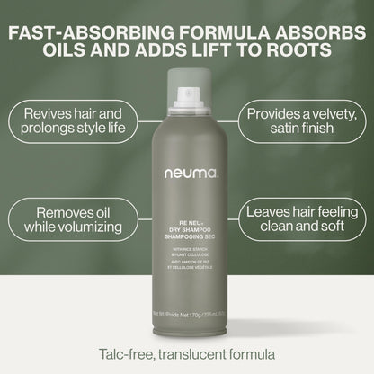 Neuma Re Neu Dry Shampoo 6 Fl. Oz. Talc-Free, Fast-Absorbing Volumizing Dry Shampoo, Coconut Kalette Scent