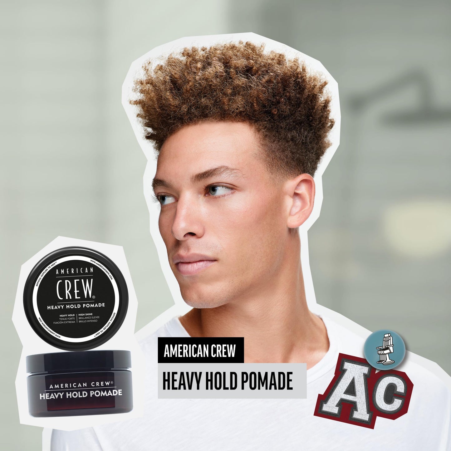 American Crew Men's Hair Pomade, Like Styling Gel with Heavy Hold & High Shine, 3 oz
