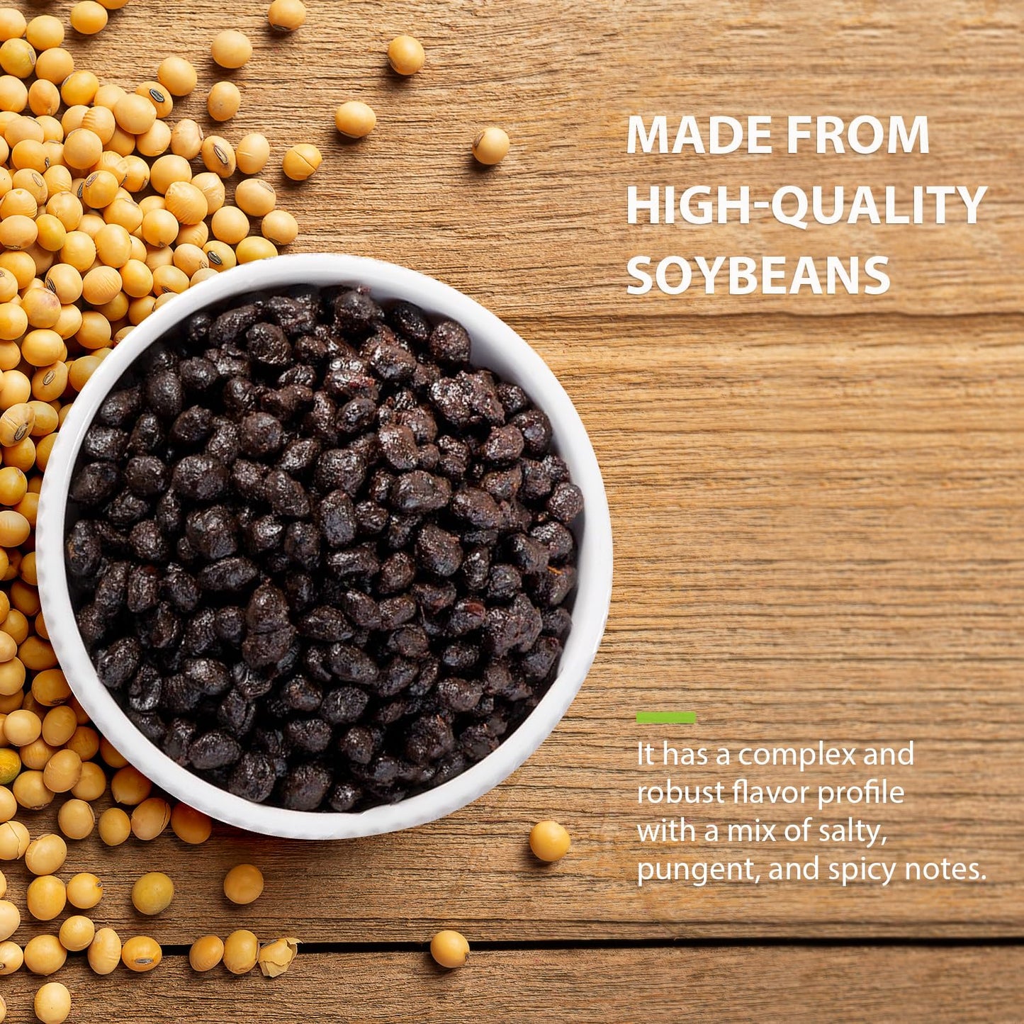 Soeos Salted Black Bean Spiced, 15.9 oz (226g*2 Pack), Chinese Fermented Black Beans, Flavor Enhancer for Stir-Fries, Stews, and Sauces, Rich Umami Flavor