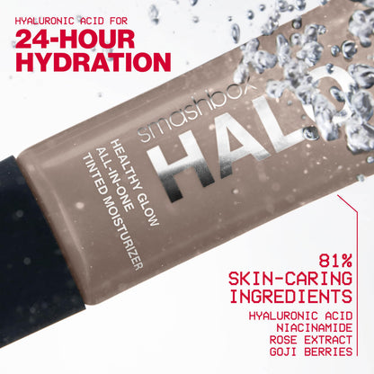 Smashbox Halo Healthy Glow All-In-One Tinted Moisturizer SPF 25 | Hydrating, Long Wearing, Tinted Moisturizer with SPF | Hyaluronic Acid