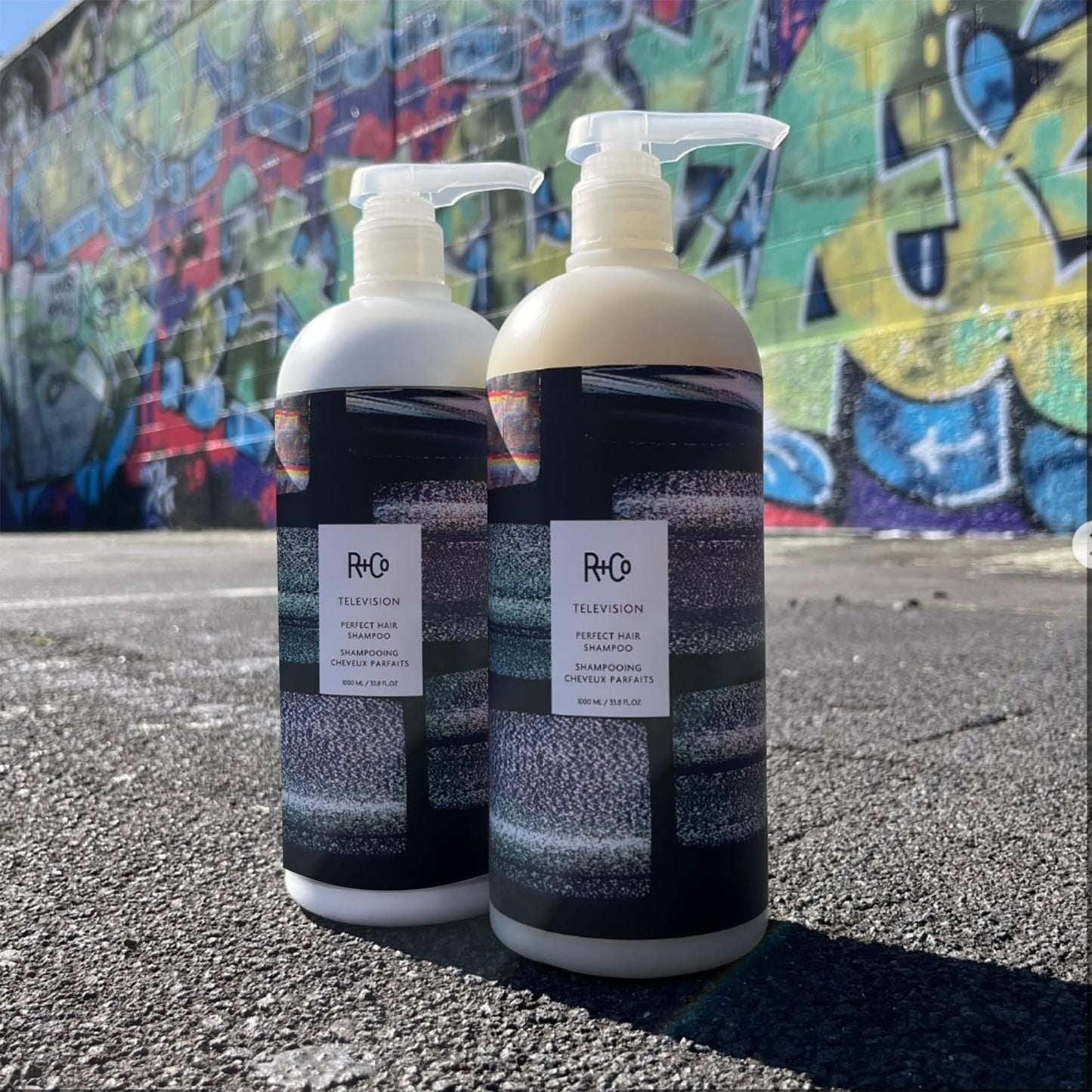 R+Co TELEVISION Perfect Hair Shampoo – Retail Liter Hydrating & Smoothing Hair Cleanser, Adds Shine & Softness, All Hair Types