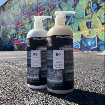 R+Co TELEVISION Perfect Hair Shampoo – Retail Liter Hydrating & Smoothing Hair Cleanser, Adds Shine & Softness, All Hair Types
