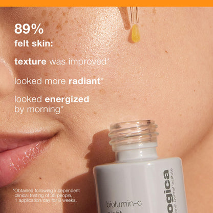 Dermalogica BioLumin-C Night Restore Vitamin C Serum for face, Overnight Skin Hydration and Barrier Repair Serum, 0.85 fl oz