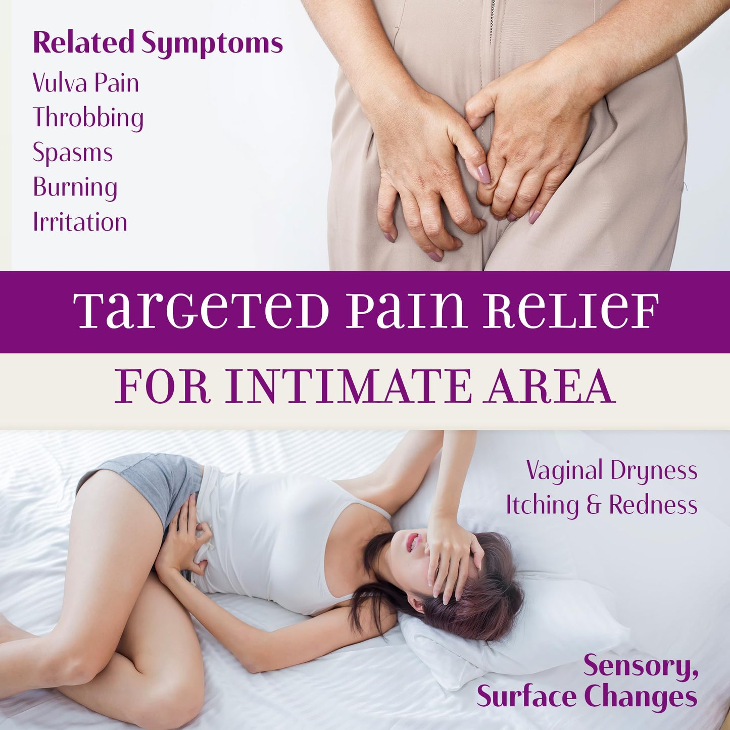 Syren Intimate Relief Gel with 4% Lidocaine for External Sensitivity, vulvodynia, dyspareunia, Vaginal discomfort, Dryness, Gentle Postpartum and Post-Procedure Support, 1.0 oz, Made in USA