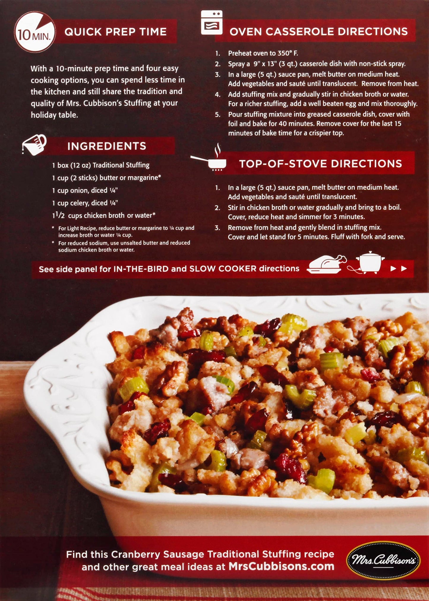 Mrs. Cubbison's Traditional Stuffing (12 Ounce (Pack of 4))