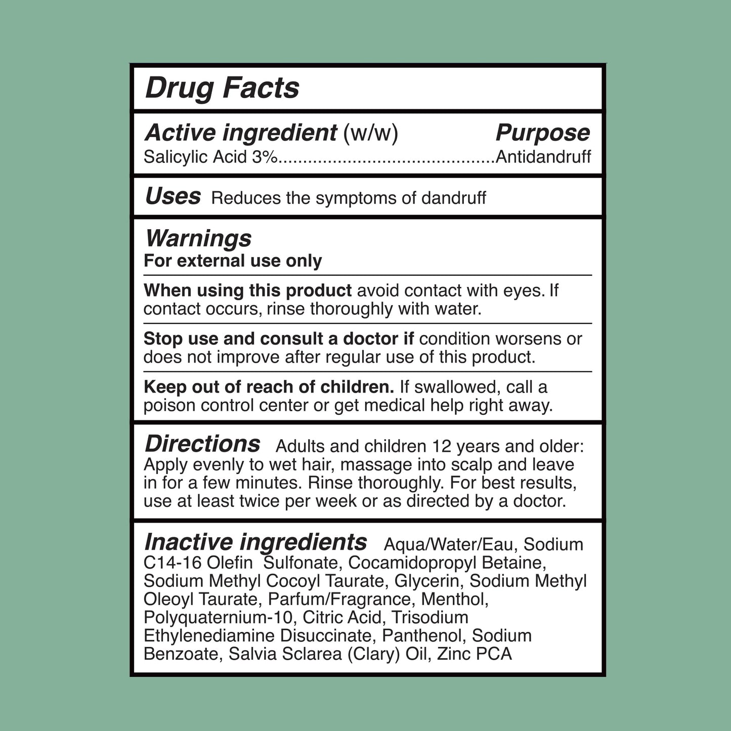 VERB® Dandruff Shampoo - for Gentle Cleansing and Clinical Strength Dandruff Relief with 3% Salicylic Acid