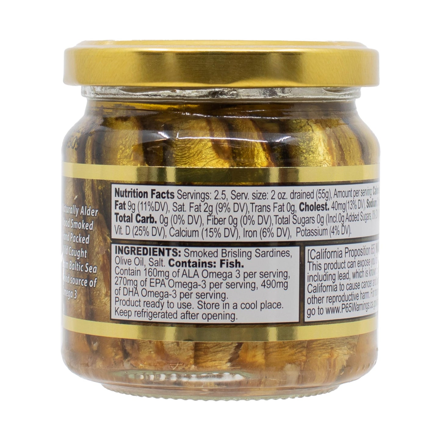 MW Polar Naturally Alder Wood Smoked Brisling Sardines in Olive Oil, 6.5oz Jar (Pack of 6) | Kosher Friendly, Wild-Caught, Hand-Packed, High in Omega-3, Keto, Paleo, Gluten-Free, Non-GMO