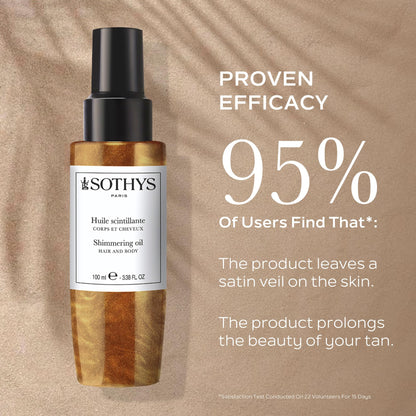 SOTHYS Shimmering Oil for Hair & Body | Glow-Enhancing Moisturizer with Shea | Radiant Skin & Soft, Nourished Hair