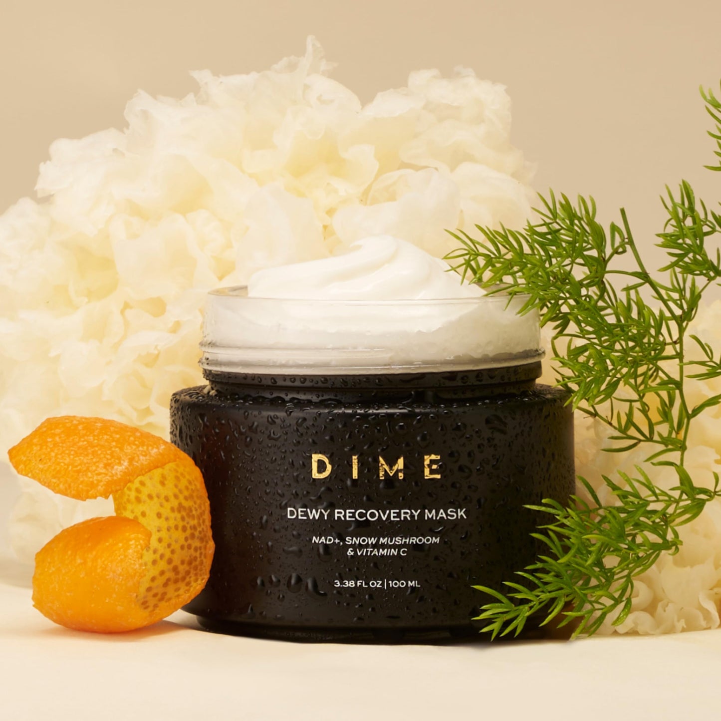 DIME Beauty Dewy Recovery Mask - Overnight Face Mask With Snow Mushroom Extract, NAD+, Vitamin C - Replenish Moisture, Restore Glow, Hydrating Face Mask 3.38 oz/100 mL