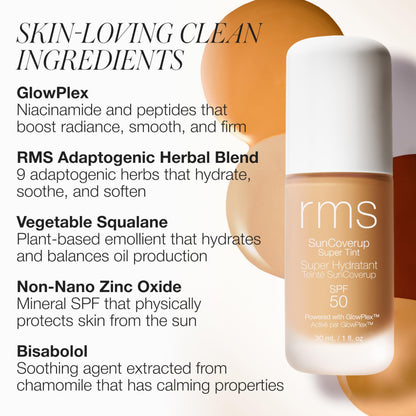 RMS Beauty SunCoverup SPF 50 – Broad Spectrum Mineral Sunscreen Foundation, Reef-Safe Zinc Oxide, Tinted Lightweight Sun Protection, Water-Resistant, 1 fl oz