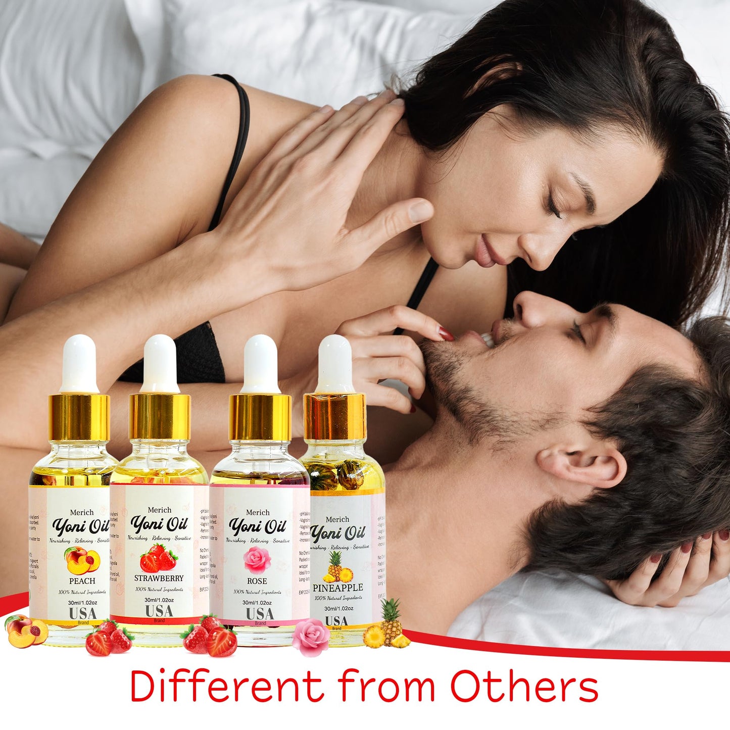 Natural Yoni Oil Ultimate Feminine Rejuvenation Set of Four | Feminine Yoni Detox | Naturally Scented Vaginal Oil | Restores pH Balance for Women | Eliminates Odor | Natural Gentle Cleansing