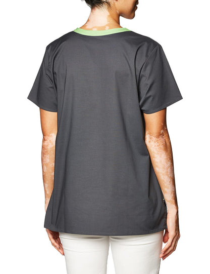WonderWink Women's Wonderflex Patience Scrub Top, Charcoal, X-Large