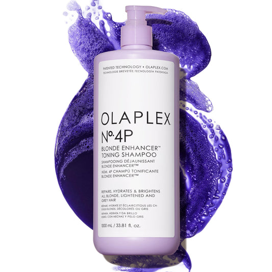 Olaplex No. 4P Blonde Enhancer Purple Toning Shampoo, Repairs, Hydrates, & Brightens All Blonde, Lightened, & Grey Hair