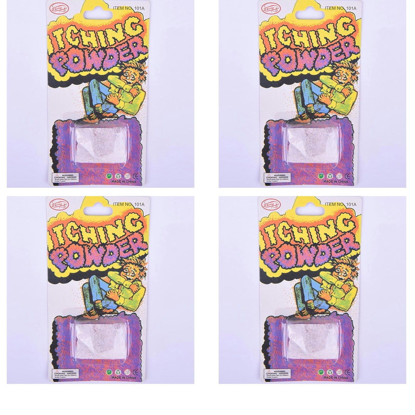 4Pcs Helpful Funny Itching Powder Safe Broken Glass Itching Powder Feminine Powders Ength of Product is 14cm and the Width is 7.5cm Easy to Carry, Feminine Care