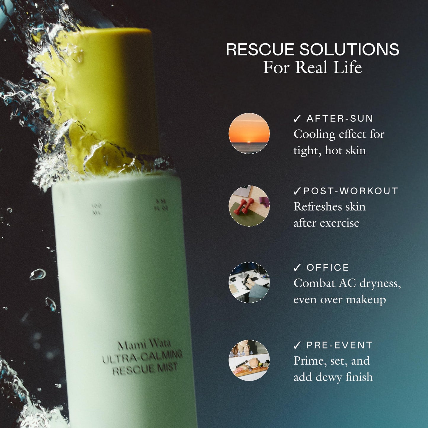 EADEM Mami-Wata Ultra Calming Rescue Mist, Face Mist Hydrating Spray, Hydrating Facial Spray, Barrier Repair Serum, Skin Barrier Serum, Makeup Refresher, 100 ml