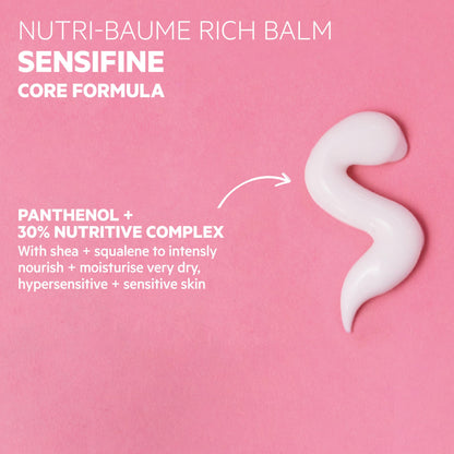 SVR Sensifine Nutri Balm Nourishing Rich Face Cream With Shea Butter & Squalene For Sensitive, Very Dry Skin. 24hr Soothing, Fragrance-free Moisturizer, 1.3 Fl.oz.
