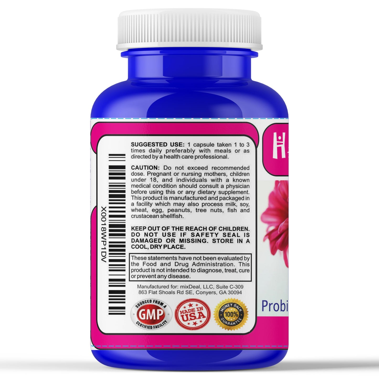 Probiotics for Women Supplement – Feminine & Vaginal Probiotics with Cranberry – Daily Women’s Probiotic Capsules for Vaginal Flora, Urinary & Digestive Support – 60 Capsules
