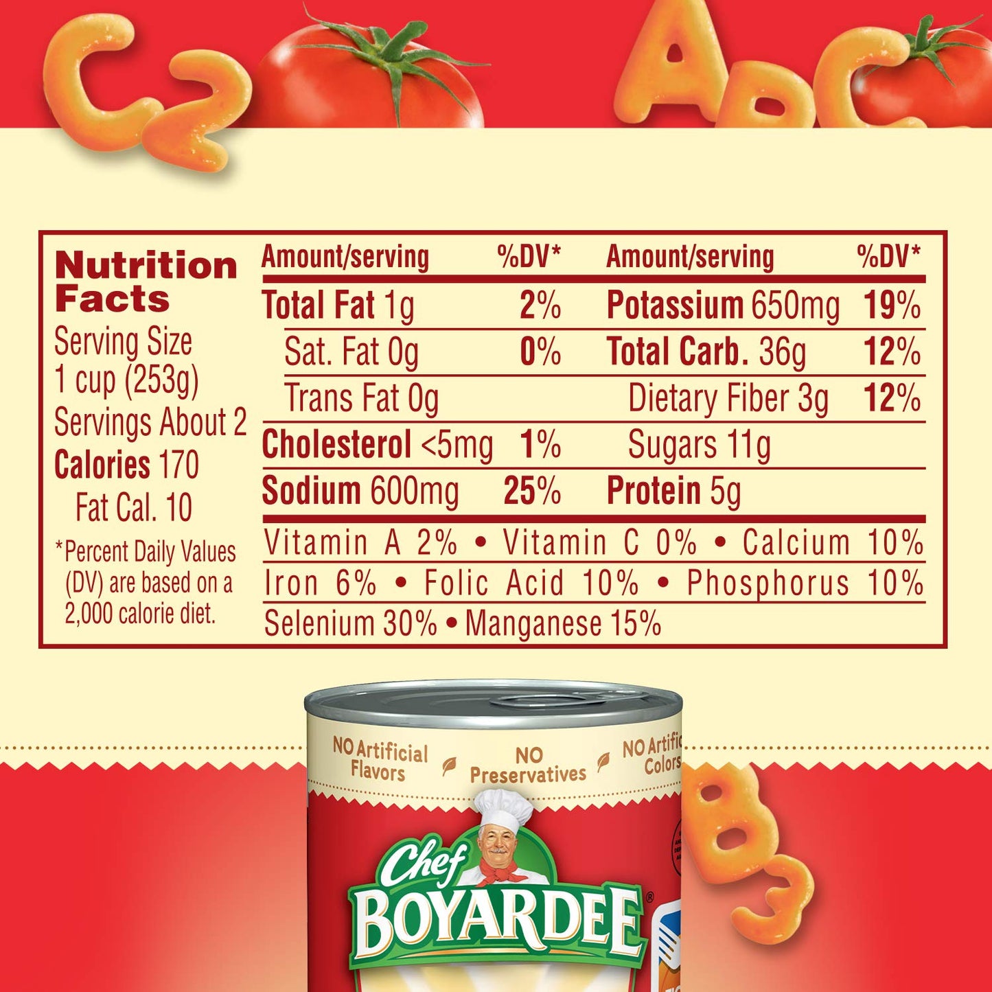 Chef Boyardee Mini ABC's and 123's Pasta, Canned Food, 15 Ounce (Pack of 12)