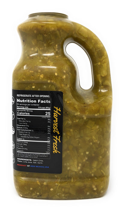 Original New Mexico Hatch Green Chile By Zia Green Chile Company - Delicious Flame-Roasted, Peeled & Diced Southwestern Certified Green Peppers For Salsas, Stews & More, Vegan & Gluten-Free - 128oz