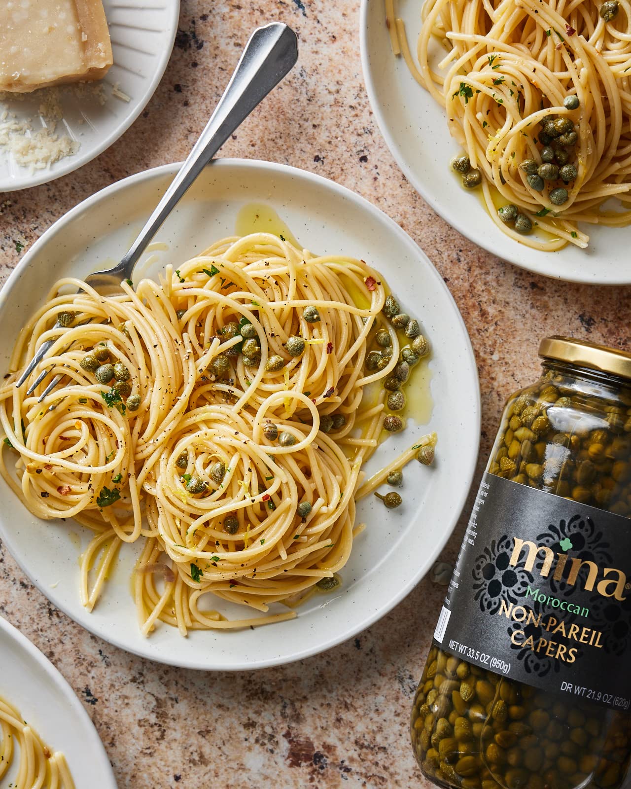 Mina Capers Non Pareil 7 oz, Perfect Mediterranean Seasoning or Garnish, Moroccan Capers Jar, Made with only Caper, Water, Vinegar and Sea Salt, Non GMO, Keto, Vegan, Gluten Free