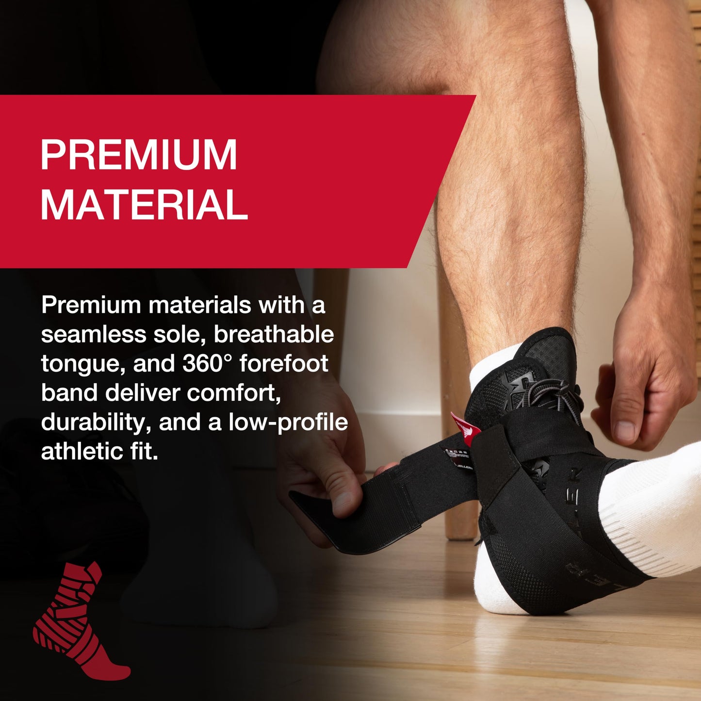 MUELLER Sports Medicine The One Ankle Brace Premium, Ankle Pain Relief Support for Men and Women, Ideal for Sprains, Strains, Arthritis, Black