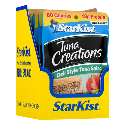 StarKist Tuna Creations Deli Style Tuna Salad Pouch (3 oz - 12 Pack) Wild Caught, High Protein Shelf Stable Seafood, Gluten Free, Soy Free, No Draining, Ready to Eat for Salads and Sandwiches
