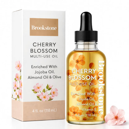Brookstone Cherry Blossom Multi-Use Essential Oil - Light Floral Fragrance - Skin & Hair Nourishment
