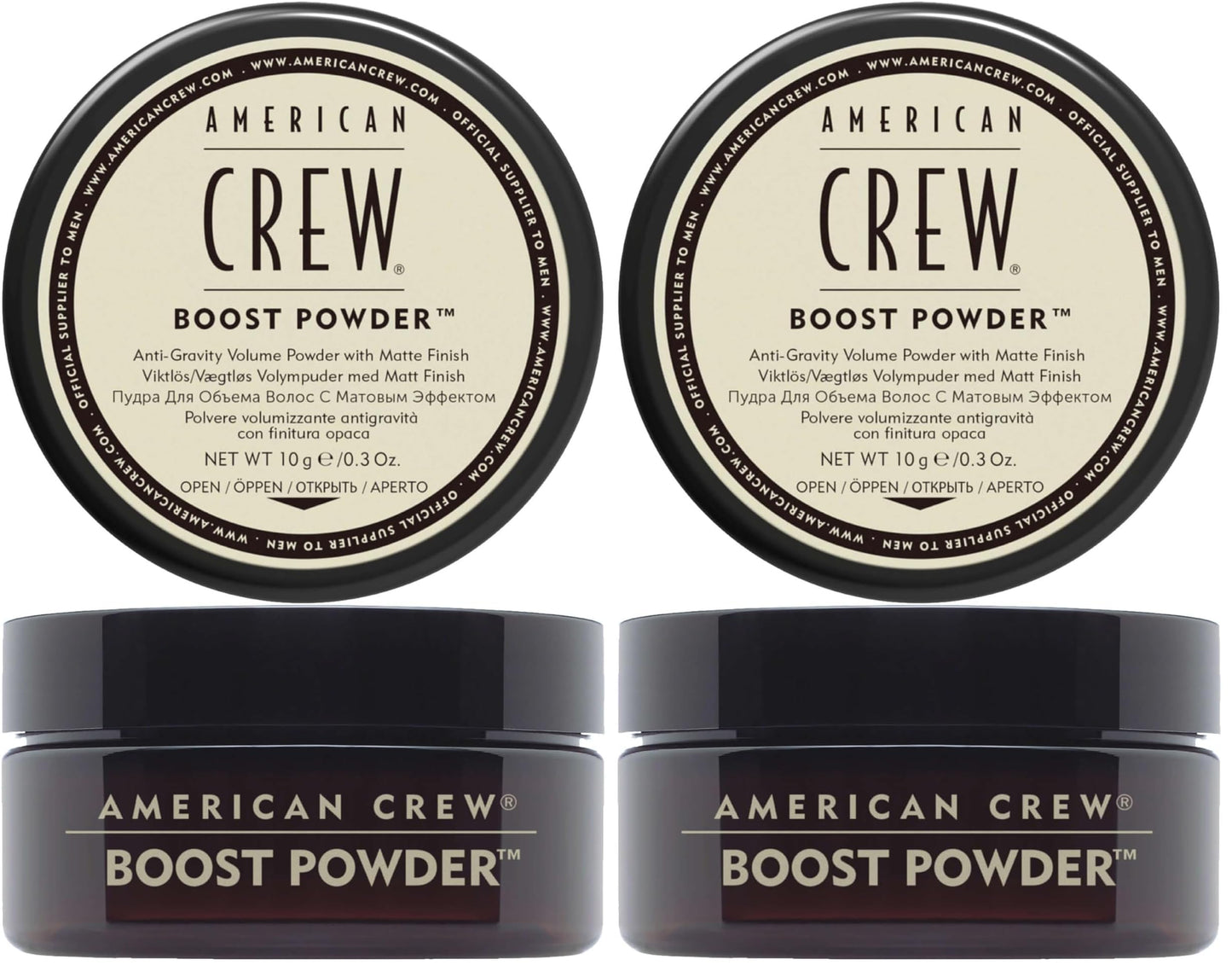 AMERICAN CREW Men's Hair Boost Powder, Provides Lift & Volume, 0.3 Oz (Pack of 2)