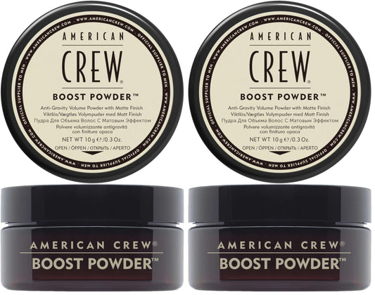 AMERICAN CREW Men's Hair Boost Powder, Provides Lift & Volume, 0.3 Oz (Pack of 2)