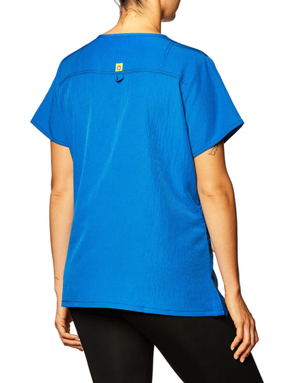 WonderWink Women's Scrubs Four Way Stretch Sporty V-Neck Top, Navy, XX-Large