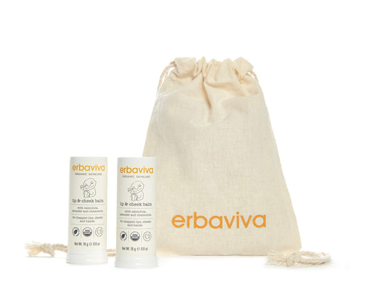 erbaviva Lip and Cheek Balm, 2 Count
