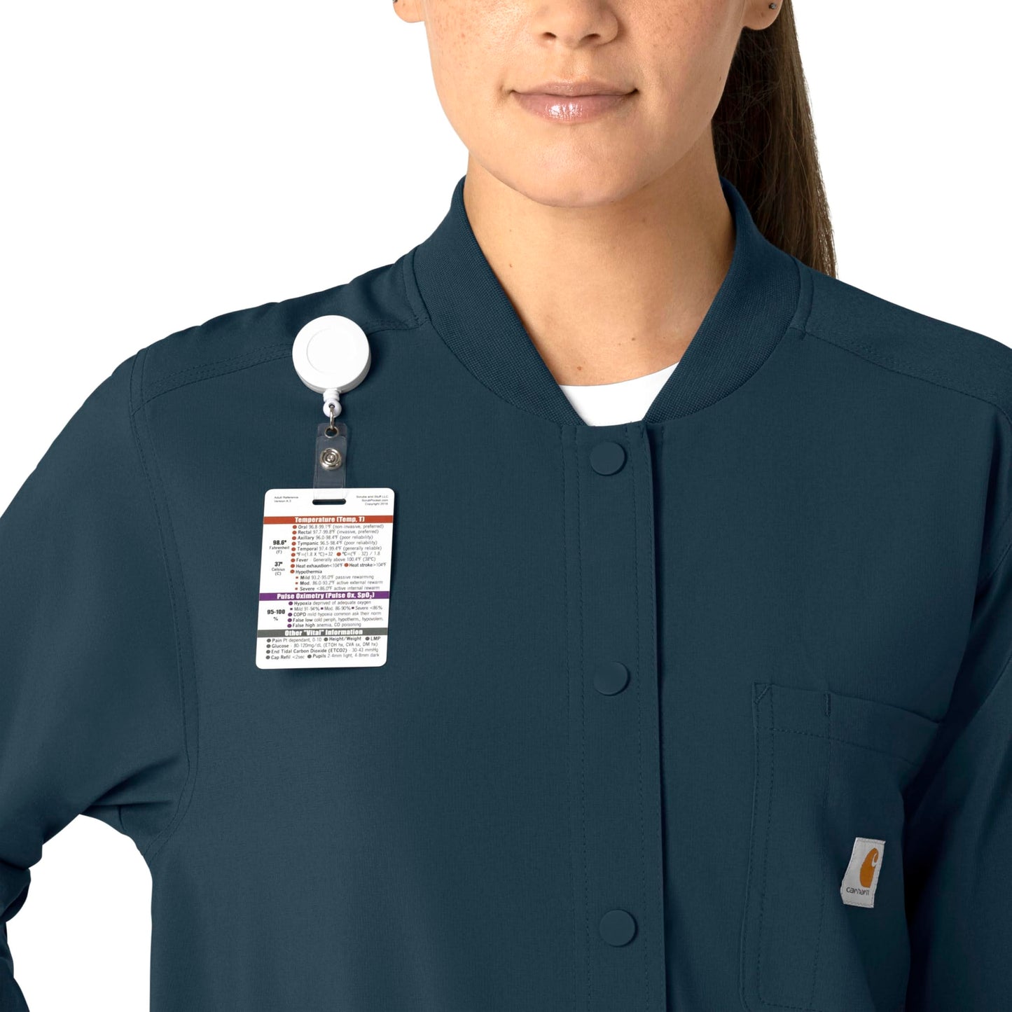 Carhartt Force Cross-Flex Women's Shirt Jacket - Navy, S