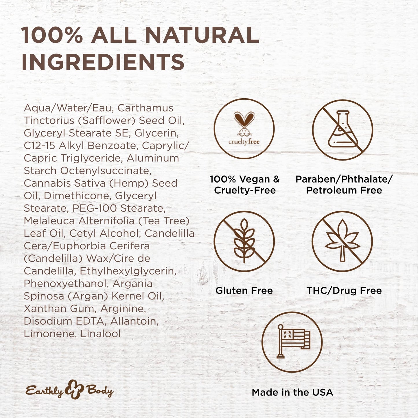 Earthly Body Miracle Oil Tea Tree Creme, 4 oz. - Tea Tree, Hemp Seed, Safflower & Sunflower Seed Oils - Nourish & Protect Skin, Smooth Rough Patches, Calm Irritation - 100% Vegan, Cruelty-Free