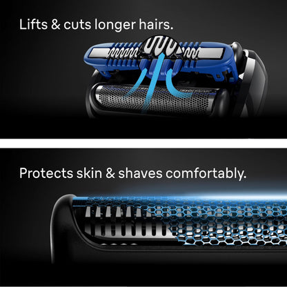 Braun Electric Razor for Men Series 6 with Precision Trimmer, Extra Shaver Head, 4-in-1 Clean & Charge Center, Travel Case, S6 6177ps