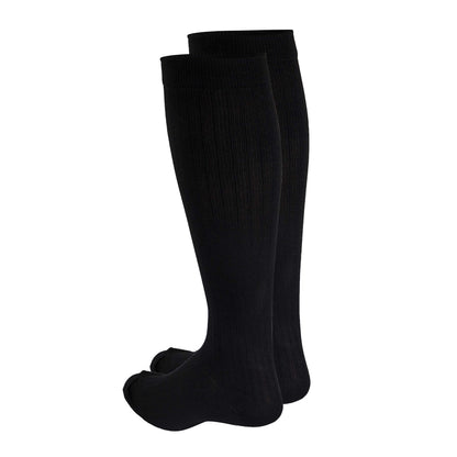 NuVein Men's Compression Socks, 8-15 mmHg Support, Dress Trouser Style, Over Calf Knee High, Black, Small