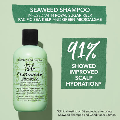 Bumble and bumble. Seaweed Hydrating Shampoo | Gently Cleanses Without Stripping |Improves Scalp Hydration| Sulfate Cleanser Free | For Fine to Medium Curly Wavy Straight Hair