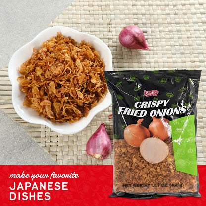Shirakiku Crispy Fried Onion | Japanese Crunchy Chopped Onions Topping | Ideal for Enhancing Asian Soups, Salads, and Casseroles | 14.1 OZ Bag - Pack Of 1