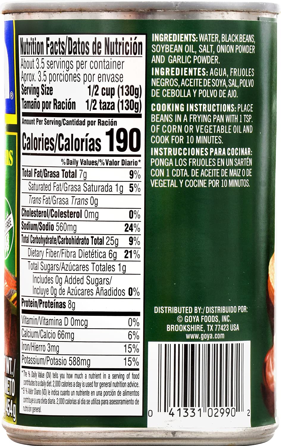Goya Foods Refried Black Beans (Frijoles Negros Volteados), 16-Ounce (Pack of 12)