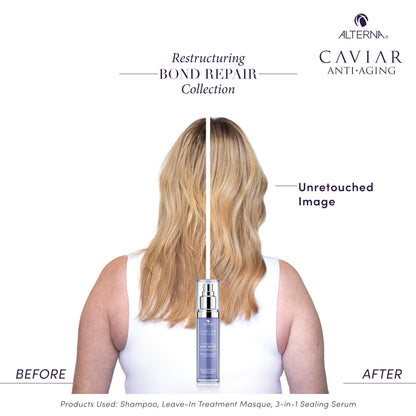 Alterna Caviar Anti-Aging Restructuring Bond Repair Leave In Hair Serum Treatments for Damaged Hair | Sulfate Free, Paraben Free