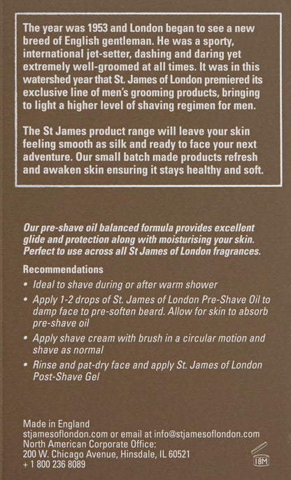 St James of London Pre-shave Oil