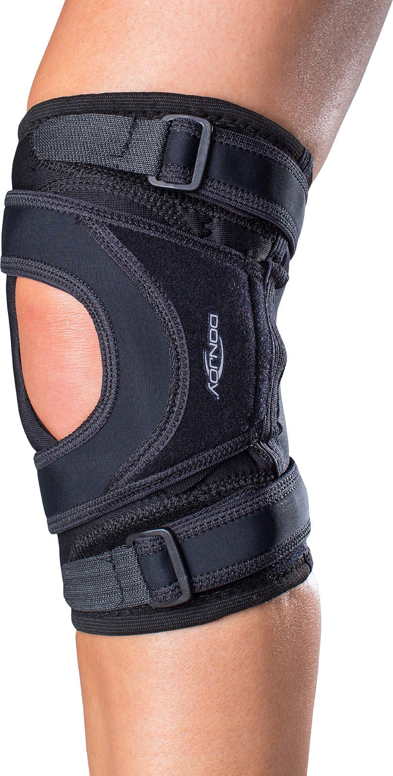 DonJoy Tru-Pull Lite Knee Support Brace for Women and Men | Adjustable Compression Knee Braces and Elastic Supports for Patellar Dislocations, Medium, Right