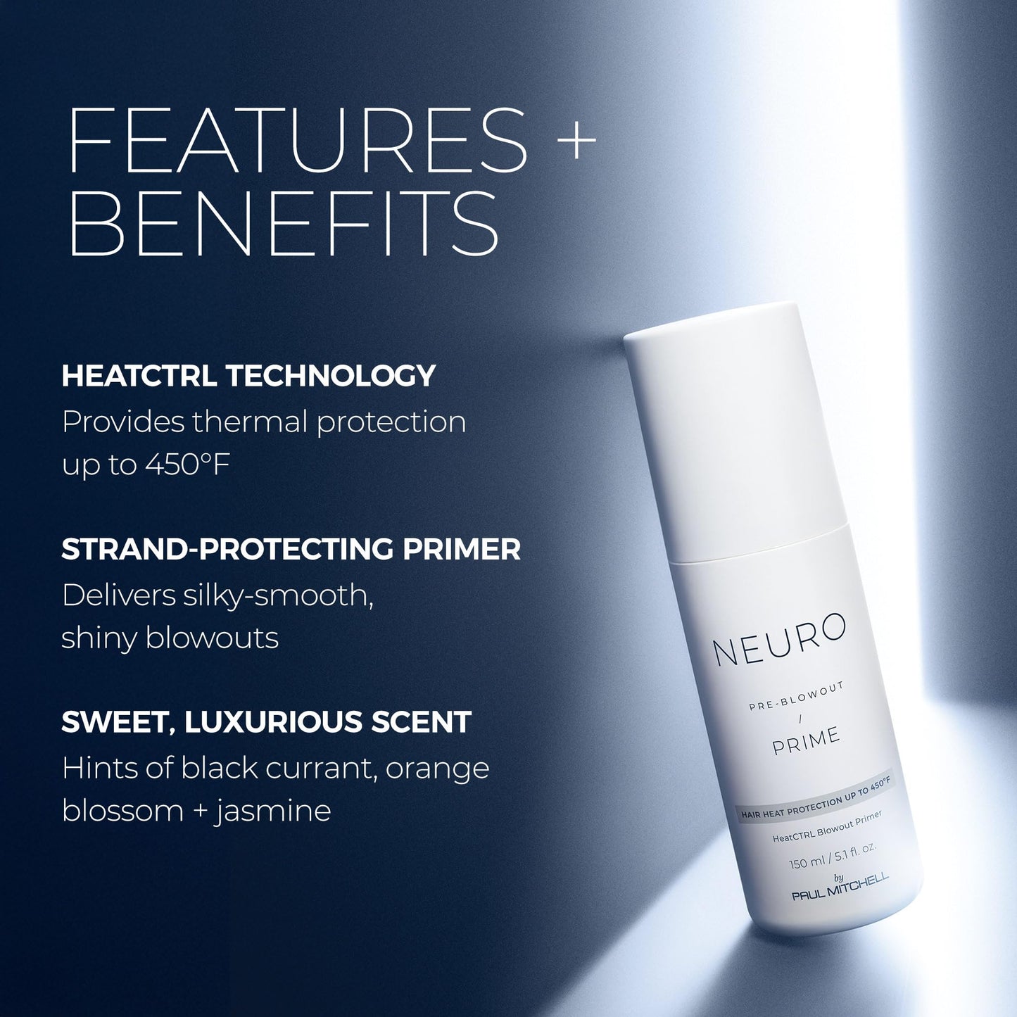 Neuro by Paul Mitchell Prime HeatCTRL Blowout Primer, For Blow-Drying All Hair Types