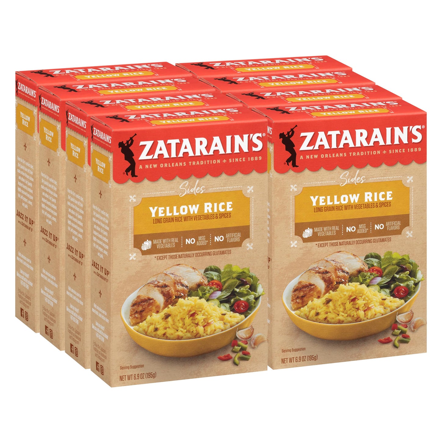 Zatarain's Yellow Rice, 6.9 oz (Pack of 8)